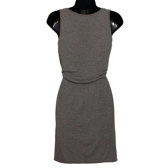 Euc Banana Republic criss cross jersey dress, heather grey, size small - Picture 4 of 12